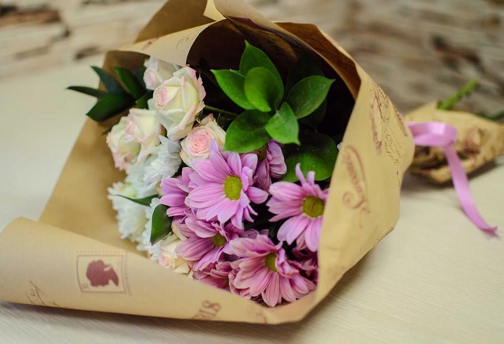 Букет цветов из: Розы и Хризантемы в Юрово