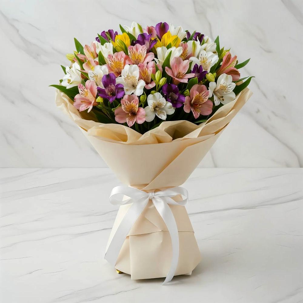 Букет цветов из: Альстромерии в Юрово