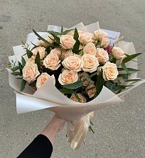 Букет Кремовые розы Латте в Юрово