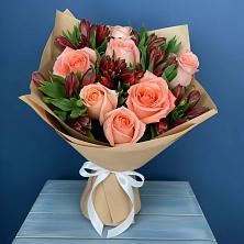 Букет цветов из:  Розы и Альстромерии в Юрово