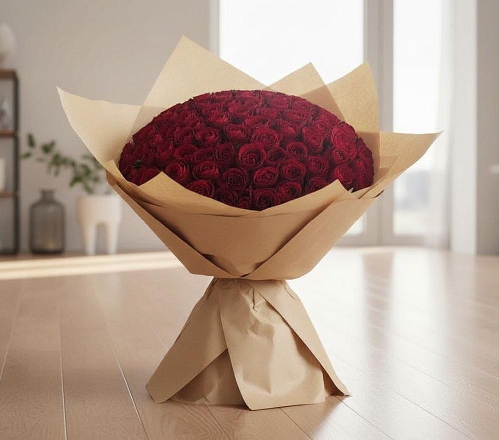 Букет 101 Красная роза в Юрово