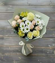 Букет цветов из:  Альстромерии, Розы и Хризантемы в Юрово
