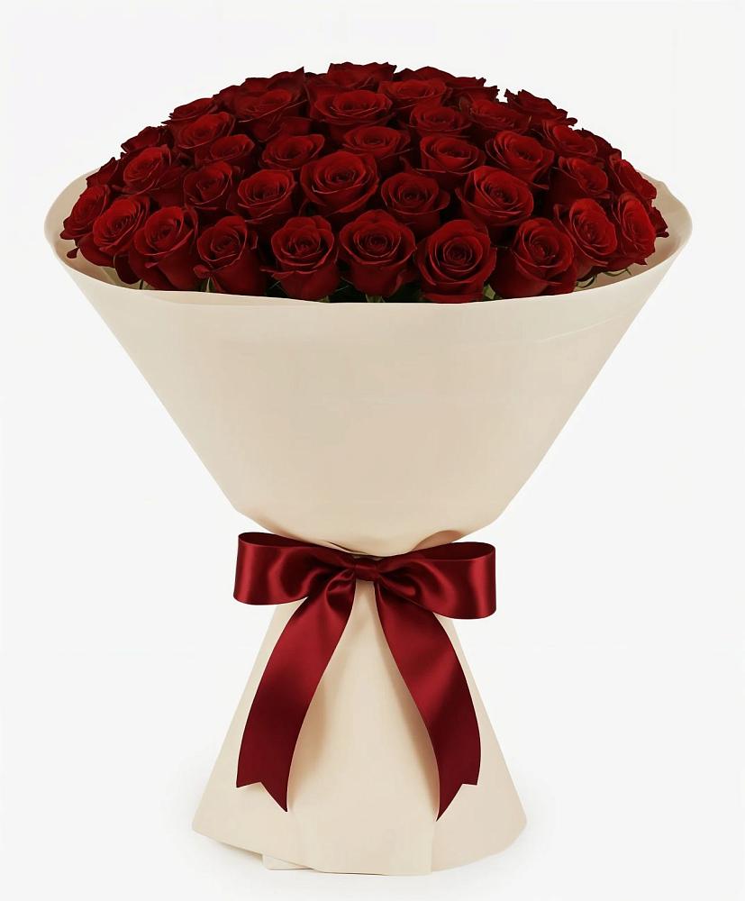 Букет 101 Бордовая роза Блэк Бакарра в Юрово