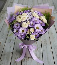 Букет цветов из:  Хризантемы и Розы в Юрово